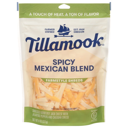 Tillamook Farmstyle Shreds Spicy Mexican Blend Cheese 8 oz