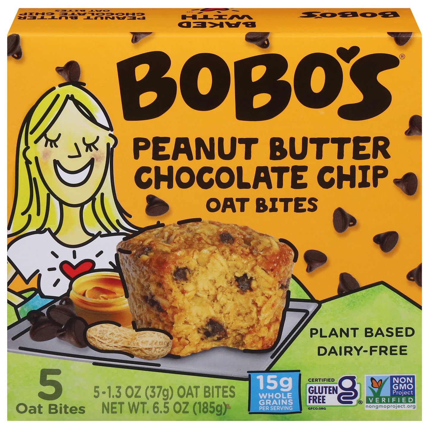 Bobo's Peanut Butter Chocolate Chip Oat Bites 5 - 1.3 oz Oat BItes