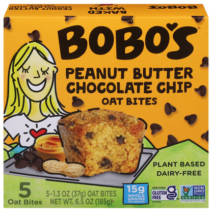 Bobo's Peanut Butter Chocolate Chip Oat Bites 5 - 1.3 oz Oat BItes