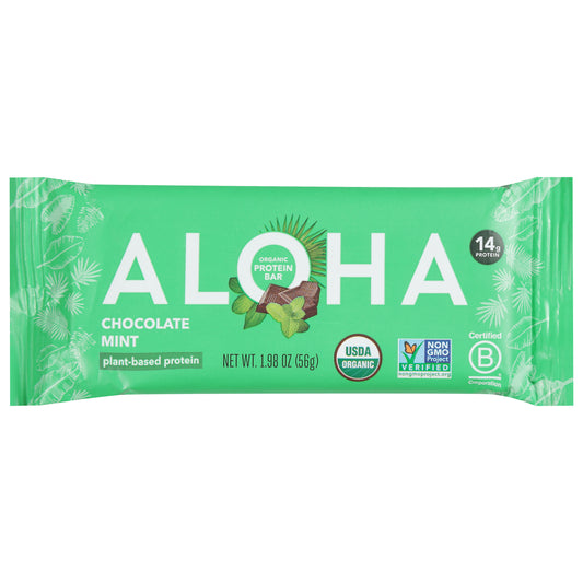 Aloha Organic Chocolate Mint Protein Bar 1.98 oz