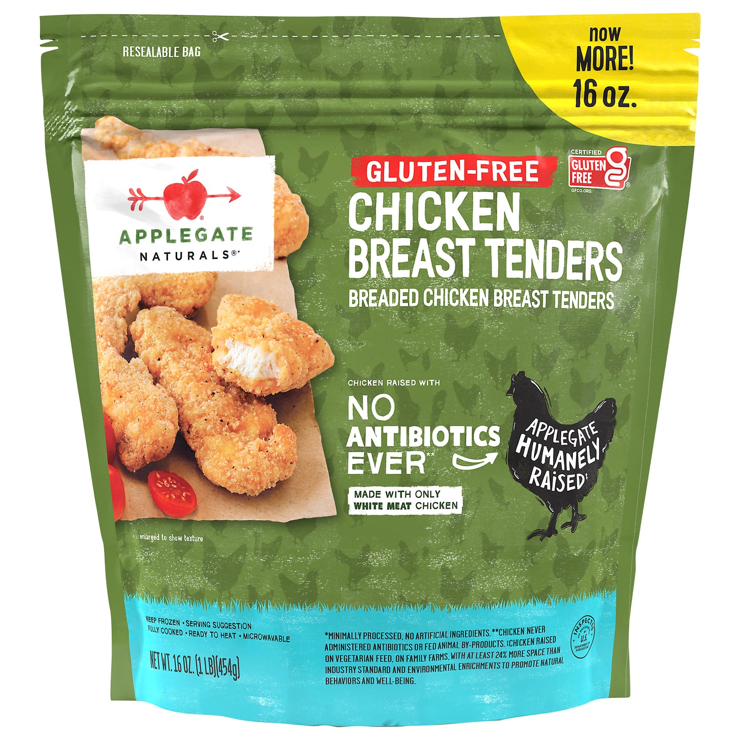 Applegate Naturals Gluten Free Breaded Chicken Breast Tenders 16 oz