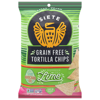 Siete Grain Free Squeeze of Lime Tortilla Chips 5 oz