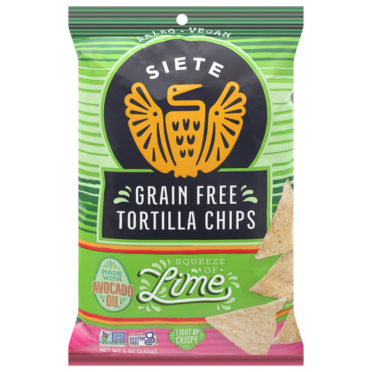 Siete Grain Free Squeeze of Lime Tortilla Chips 5 oz