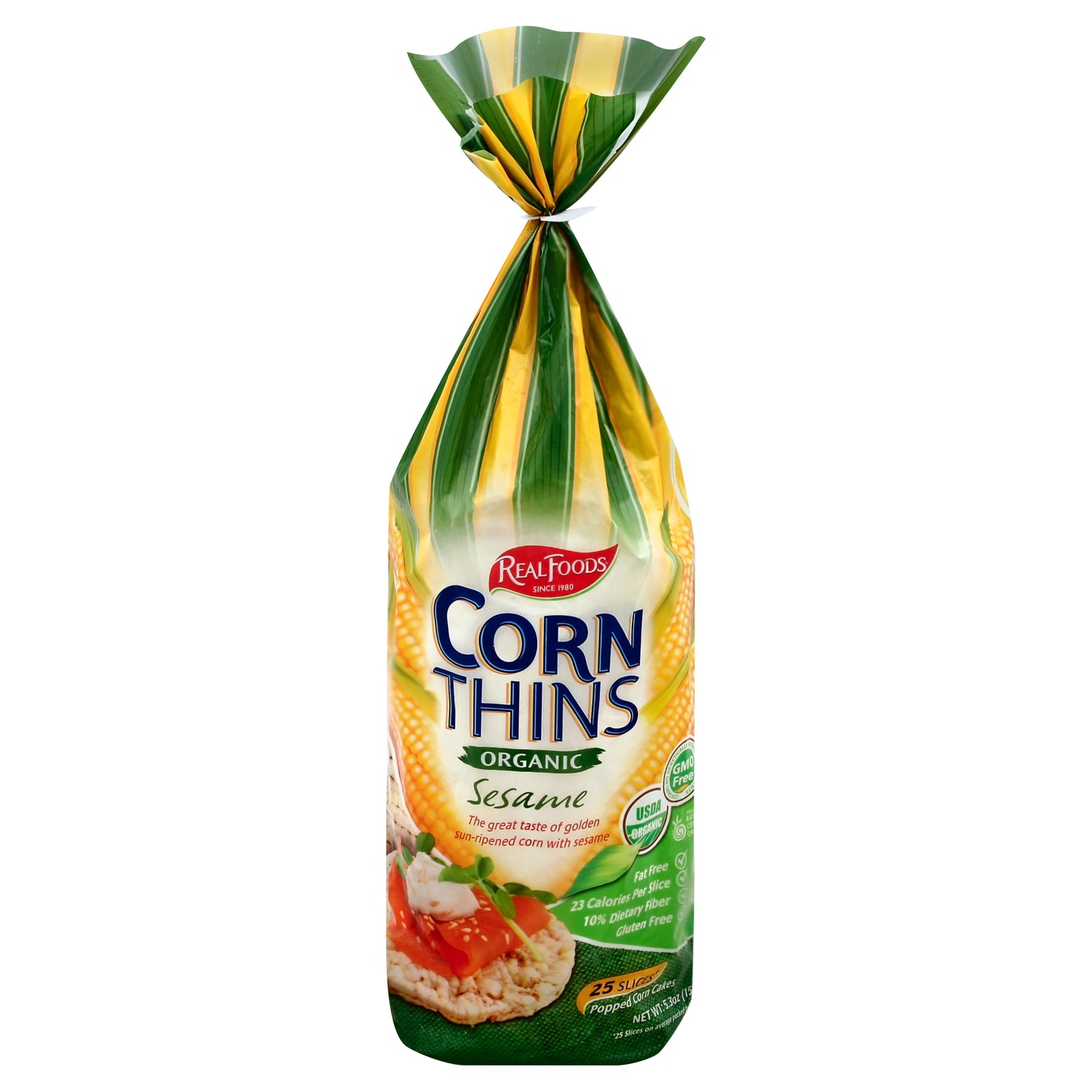 Real Foods Corn Thins 25 ea