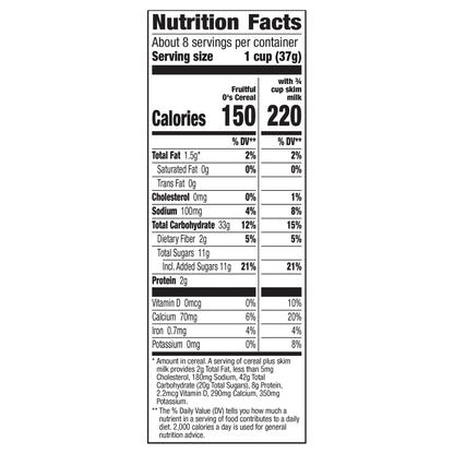 Cascadian Farm Organic Fruitful O's Cereal, Gluten Free, 10.2 oz.