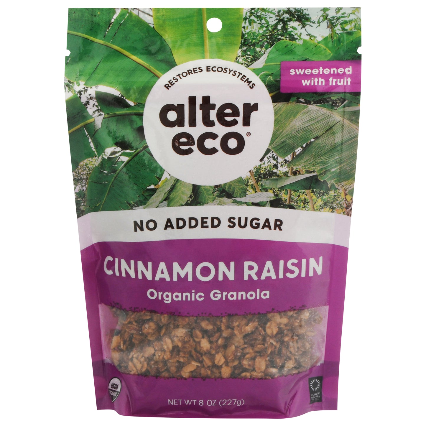 Alter Eco Organic Cinnamon Raisin Granola 8 oz