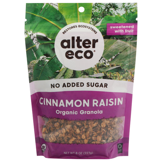 Alter Eco Organic Cinnamon Raisin Granola 8 oz