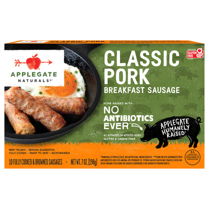 Applegate Naturals Classic Pork Breakfast Sausage 10 ea