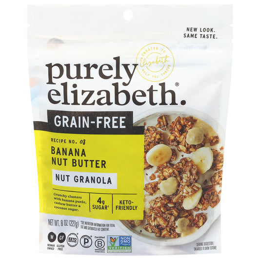Purely Elizabeth Grain-Free Recipe No. 08 Banana Nut Butter Nut Granola 8 oz