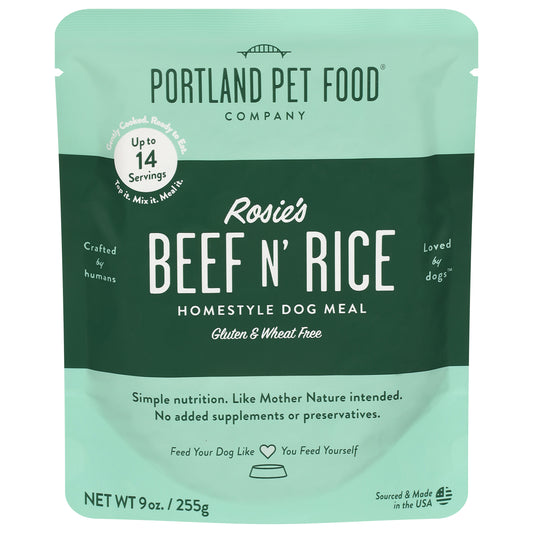 Portland Pet Food Company Gluten & Wheat Free Homestyle Rosie's Beef N' Rice Dog Meal 9 oz