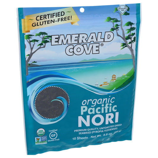 Emerald Cove, Organic Pacific Nori Untoasted Hoshi Silver Grade, 10 Ct