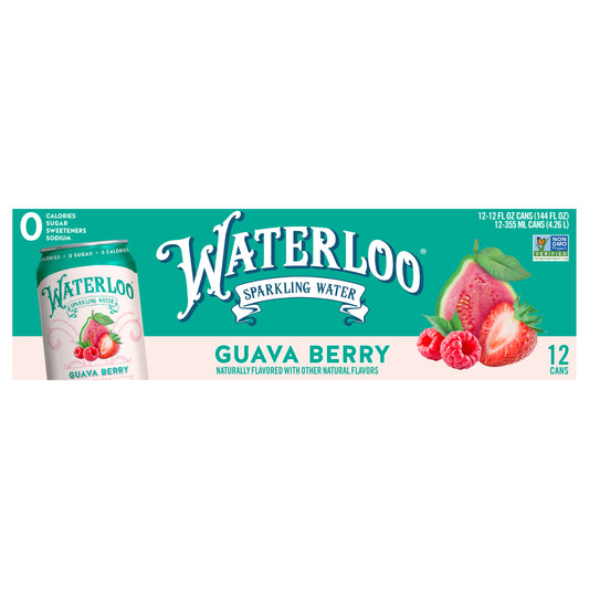 Waterloo Guava Berry Sparkling Water - 12pk / 12 fl oz Cans