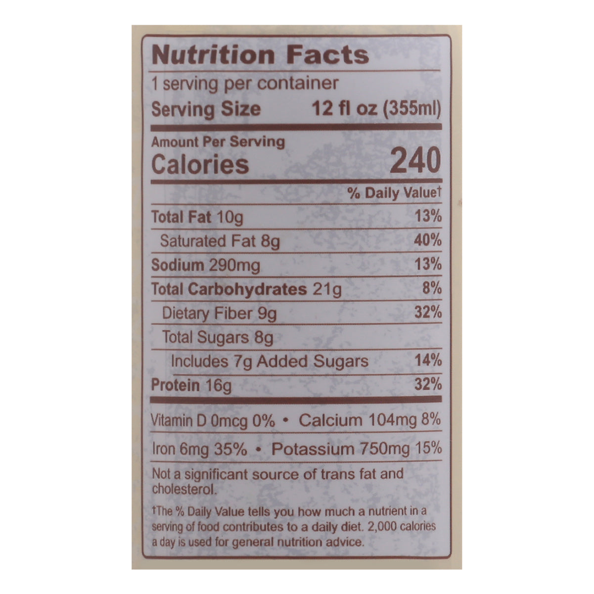 Rebbl Organic Protein Dark Chocolate Plant- Powered Elixir 12 fl oz Bottle