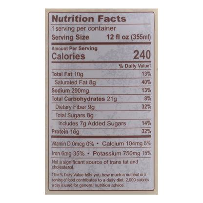 Rebbl Organic Protein Dark Chocolate Plant- Powered Elixir 12 fl oz Bottle