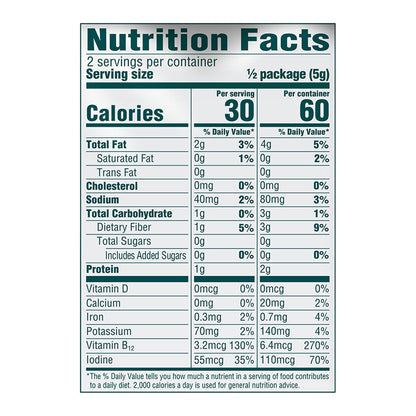 gimme Seaweed Organic Premium Roasted Seaweed Snack, Sea Salt, .35oz