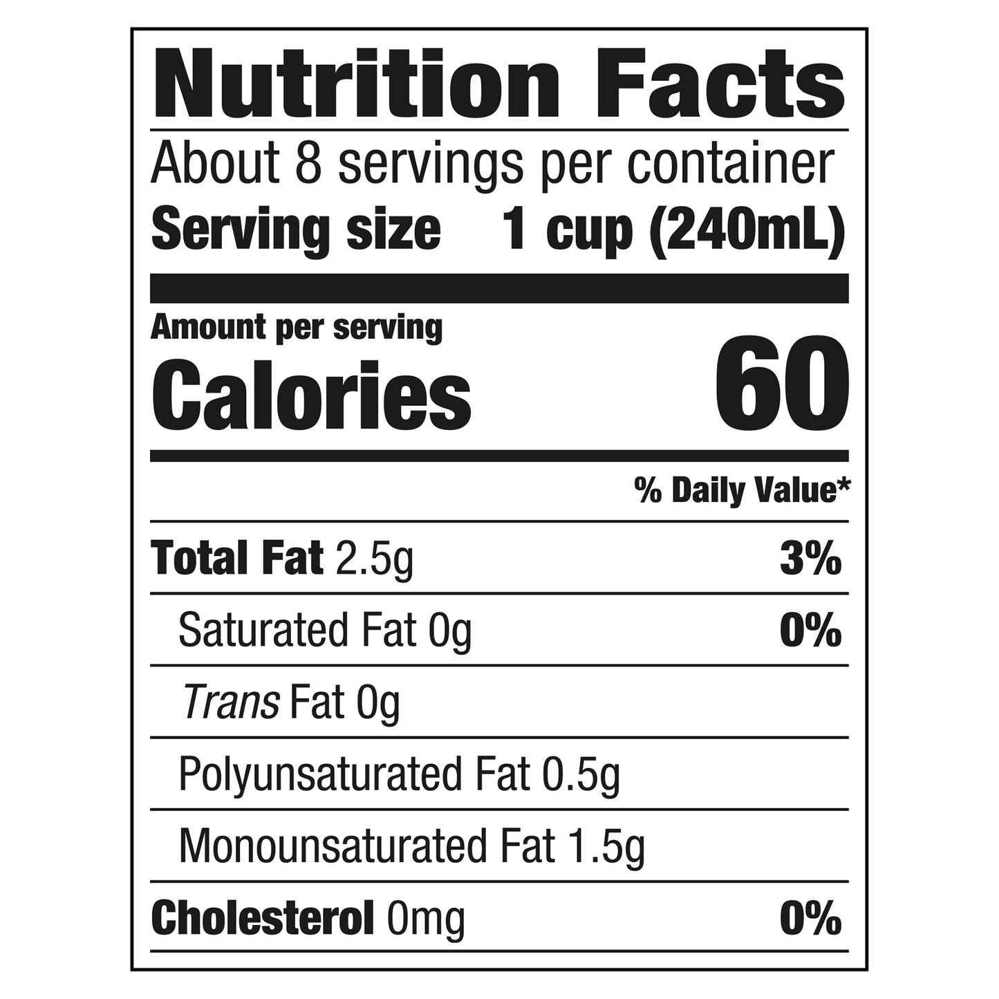 Silk Almond Milk, Original, Dairy Free, Gluten Free, 64 FL OZ Half Gallon