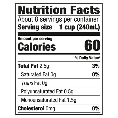 Silk Almond Milk, Original, Dairy Free, Gluten Free, 64 FL OZ Half Gallon