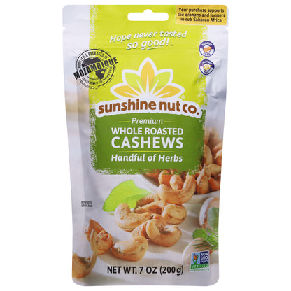 Sunshine Nut Co. Premium Whole Roasted Handful of Herbs Cashews 7 oz