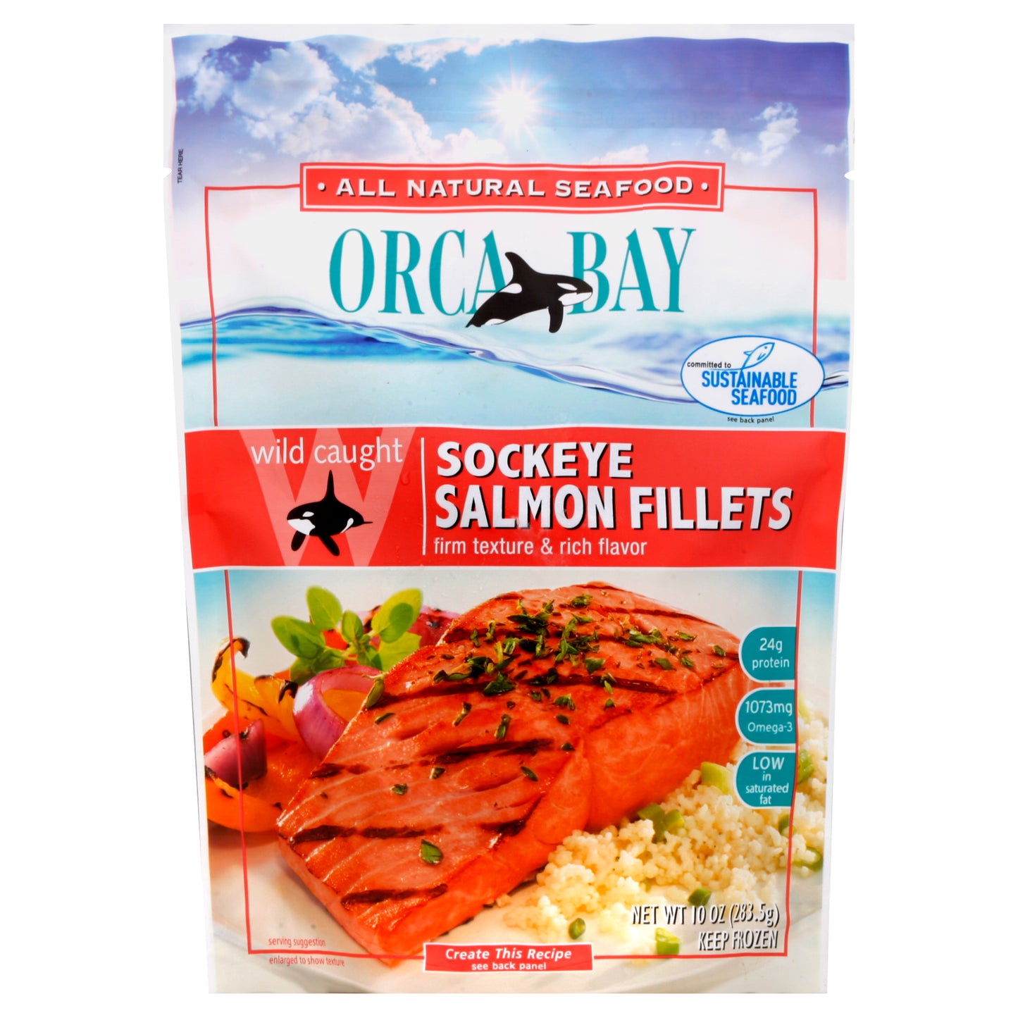Orca Bay Seafoods Salmon Fillets 10 oz