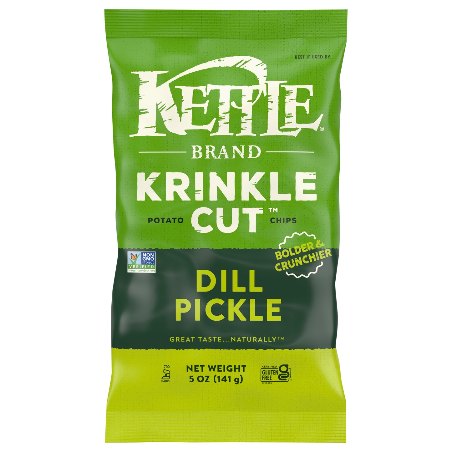 Kettle Brand Krinkle Cut Dill Pickle Potato Chips 5 oz