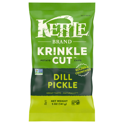 Kettle Brand Krinkle Cut Dill Pickle Potato Chips 5 oz