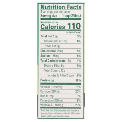 Organic Valley 1% Milk Fat Low Fat Milk 0.5 gal
