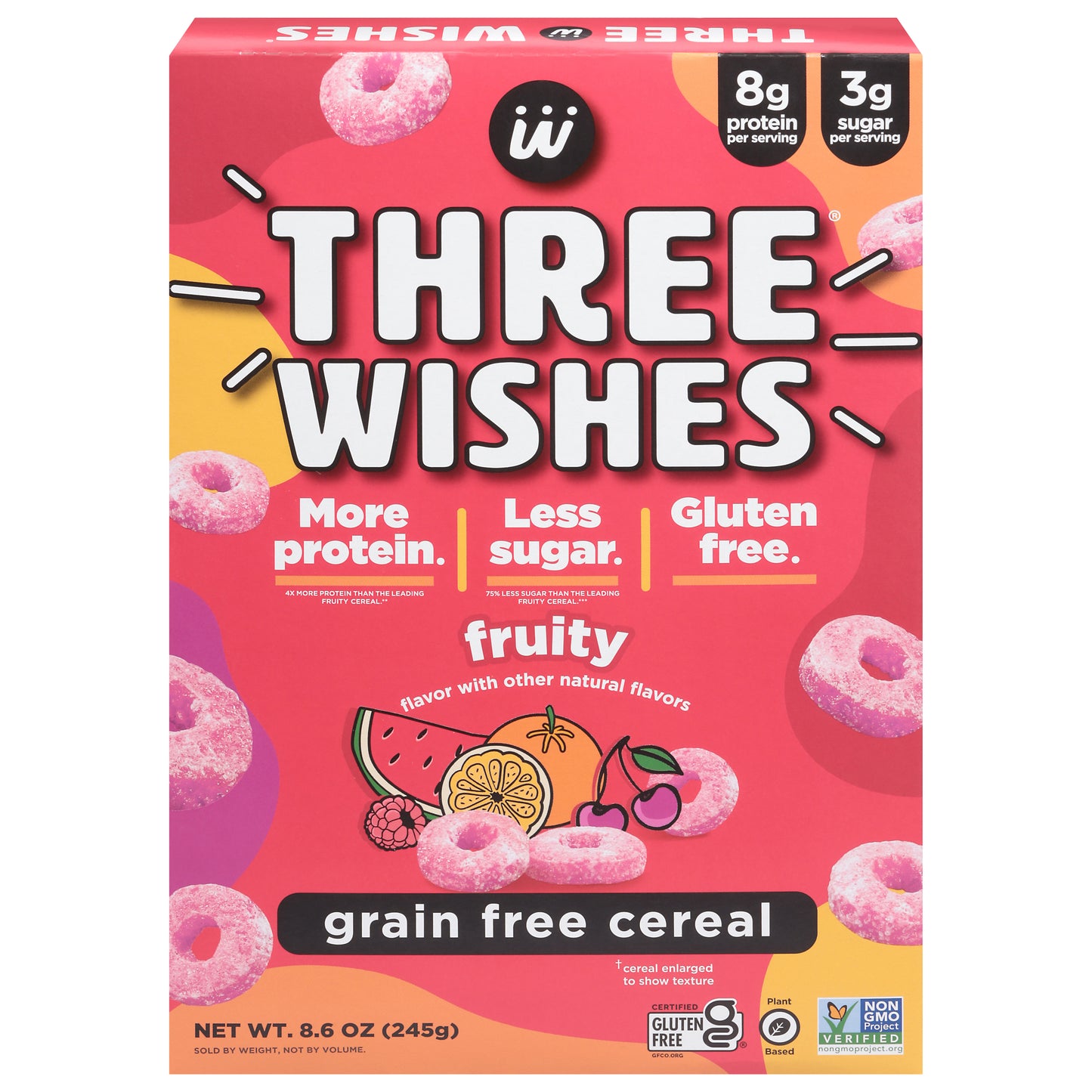Three Wishes Grain Free Fruity Flavor Cereal 8.6 oz