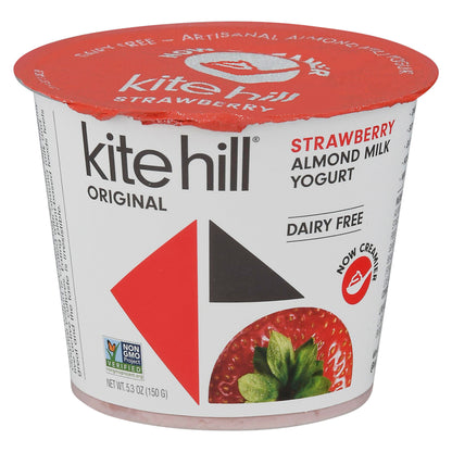 Kite Hill Original Dairy Free Strawberry Almond Milk Yogurt 5.3 oz