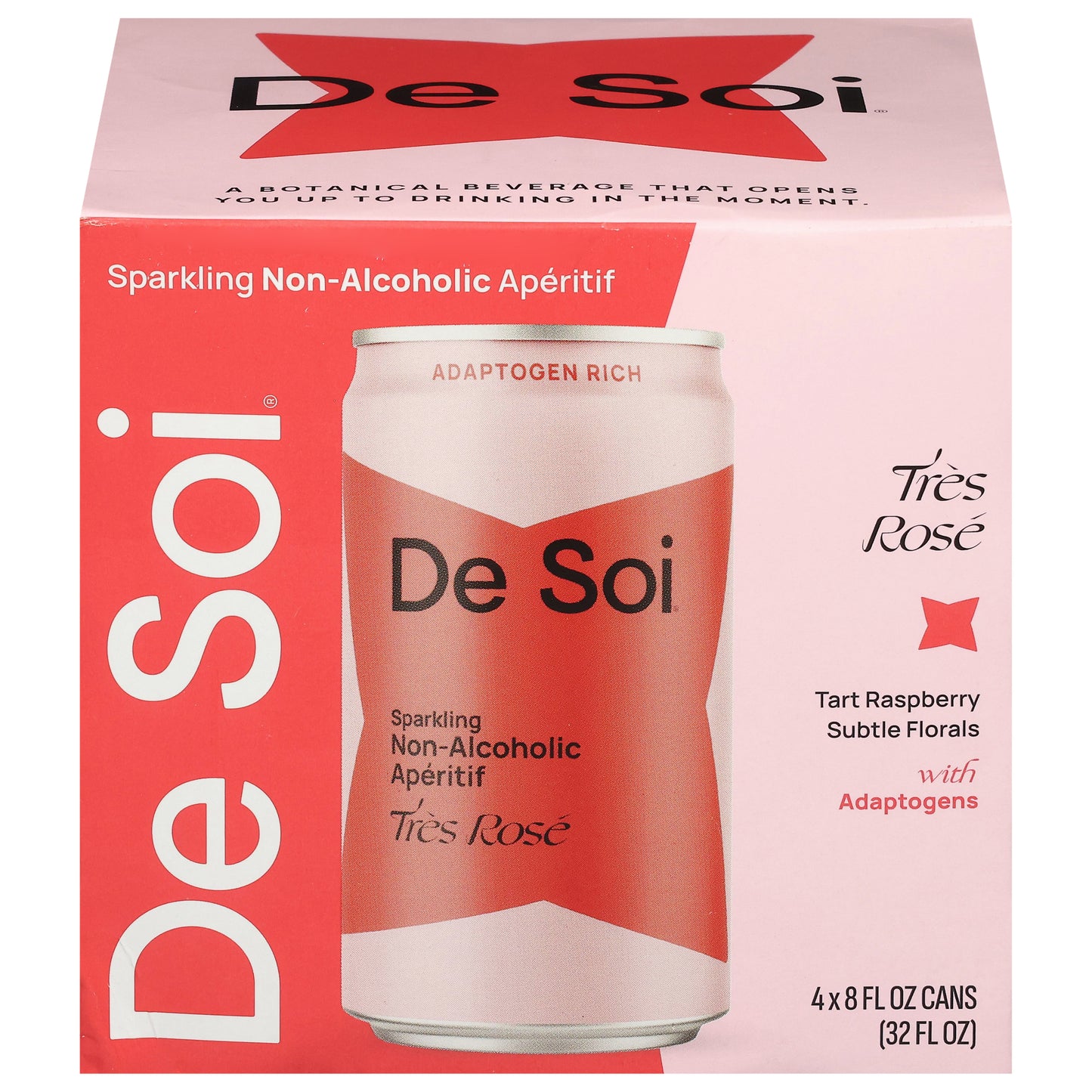 De Soi Sparkling Non-Alcoholic Tres Rose Aperitif 4 - 8 fl oz Cans