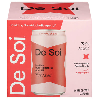 De Soi Sparkling Non-Alcoholic Tres Rose Aperitif 4 - 8 fl oz Cans