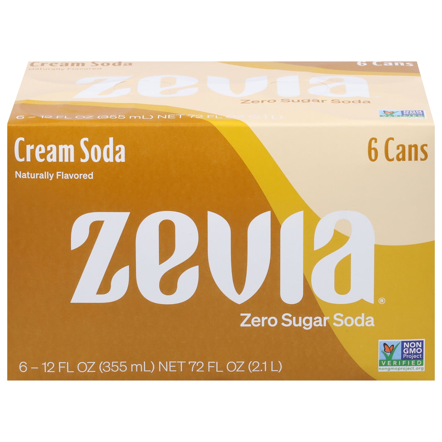 Zevia Zero Sugar Cream Soda 6 - 12 fl oz Cans