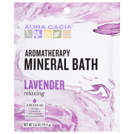 Aura Cacia Relaxing Lavender Aromatherapy Mineral Bath 2.5 oz