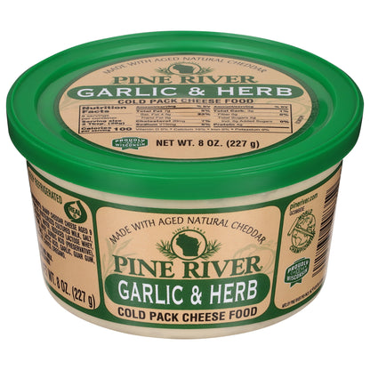 Pine River Garlic & Herb Cheese Food 8 oz