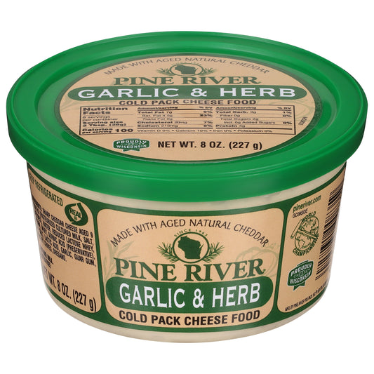 Pine River Garlic & Herb Cheese Food 8 oz