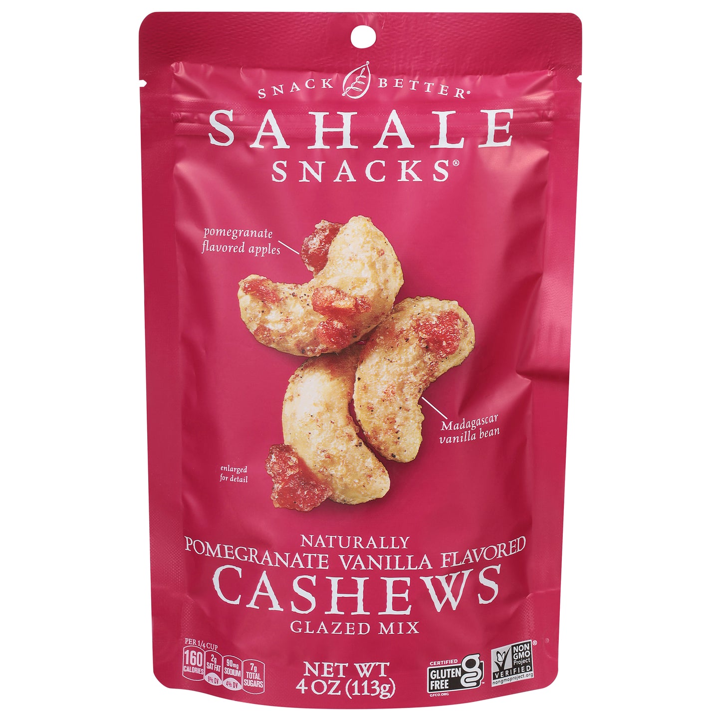 Sahale Snacks Pomegranate Vanilla Flavored Cashews Glazed Mix 4 oz