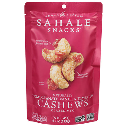 Sahale Snacks Pomegranate Vanilla Flavored Cashews Glazed Mix 4 oz