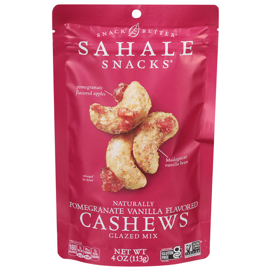 Sahale Snacks Pomegranate Vanilla Flavored Cashews Glazed Mix 4 oz