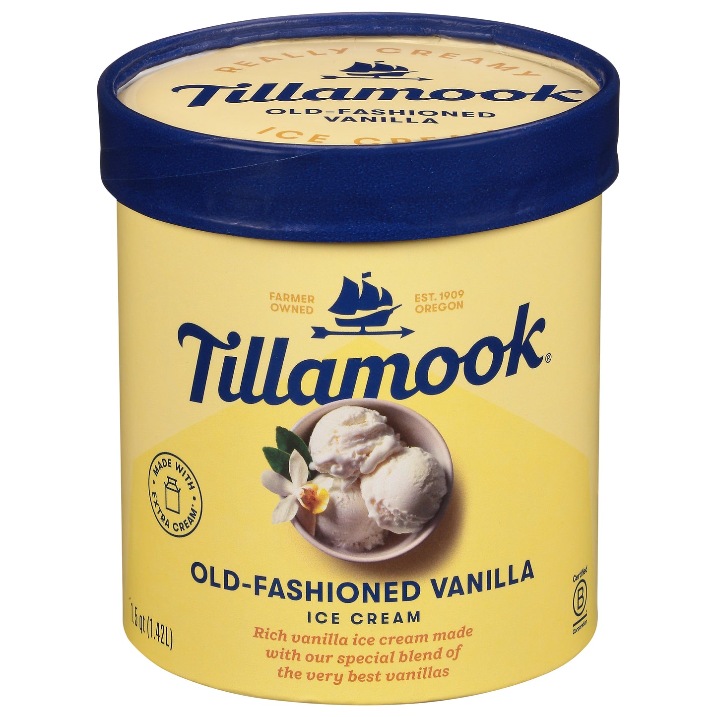 Tillamook Old-Fashioned Vanilla Ice Cream 1.5 qt