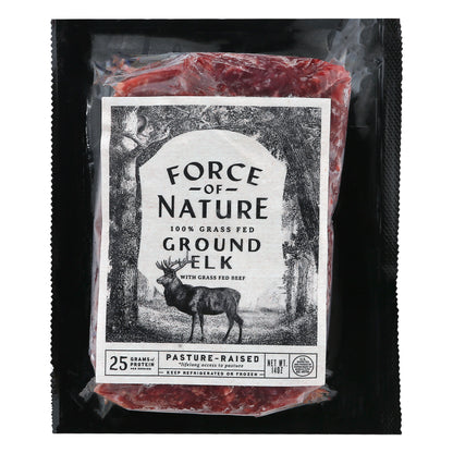 Force Of Nature 100% Grass Fed Ground Elk 14 oz
