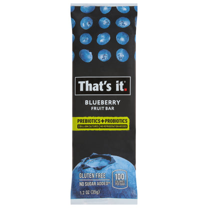 That's It Prebiotics + Probiotics Blueberry Fruit Bar 1.2 oz