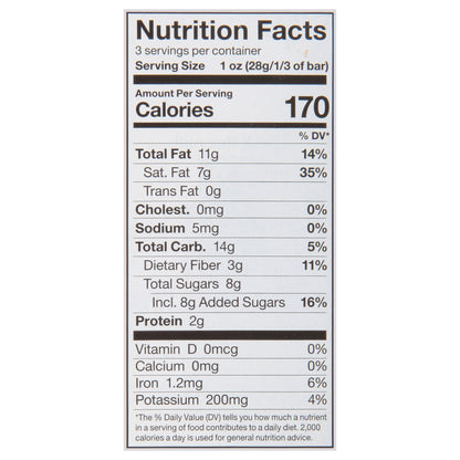 Endangered Species Hazelnut Toffee 72% Cocoa Dark Chocolate 3 oz