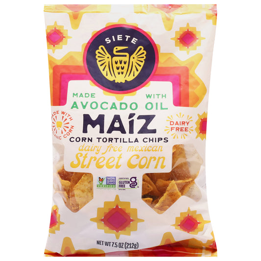 Siete Dairy Free Mexican Street Corn Corn Tortilla Chips 7.5 oz