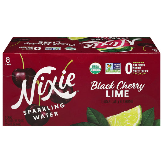Nixie Black Cherry Lime Sparkling Water 8 - 12 fl oz Cans