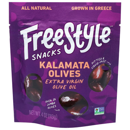 FreeStyle Snacks Kalamata Extra Virgin Olive Oil Olives 4 oz