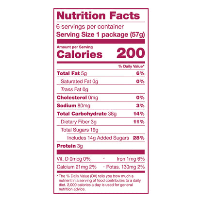 Nature's Bakery Raspberry Whole Wheat Fig Bars, Snack Bars, 6 Ct