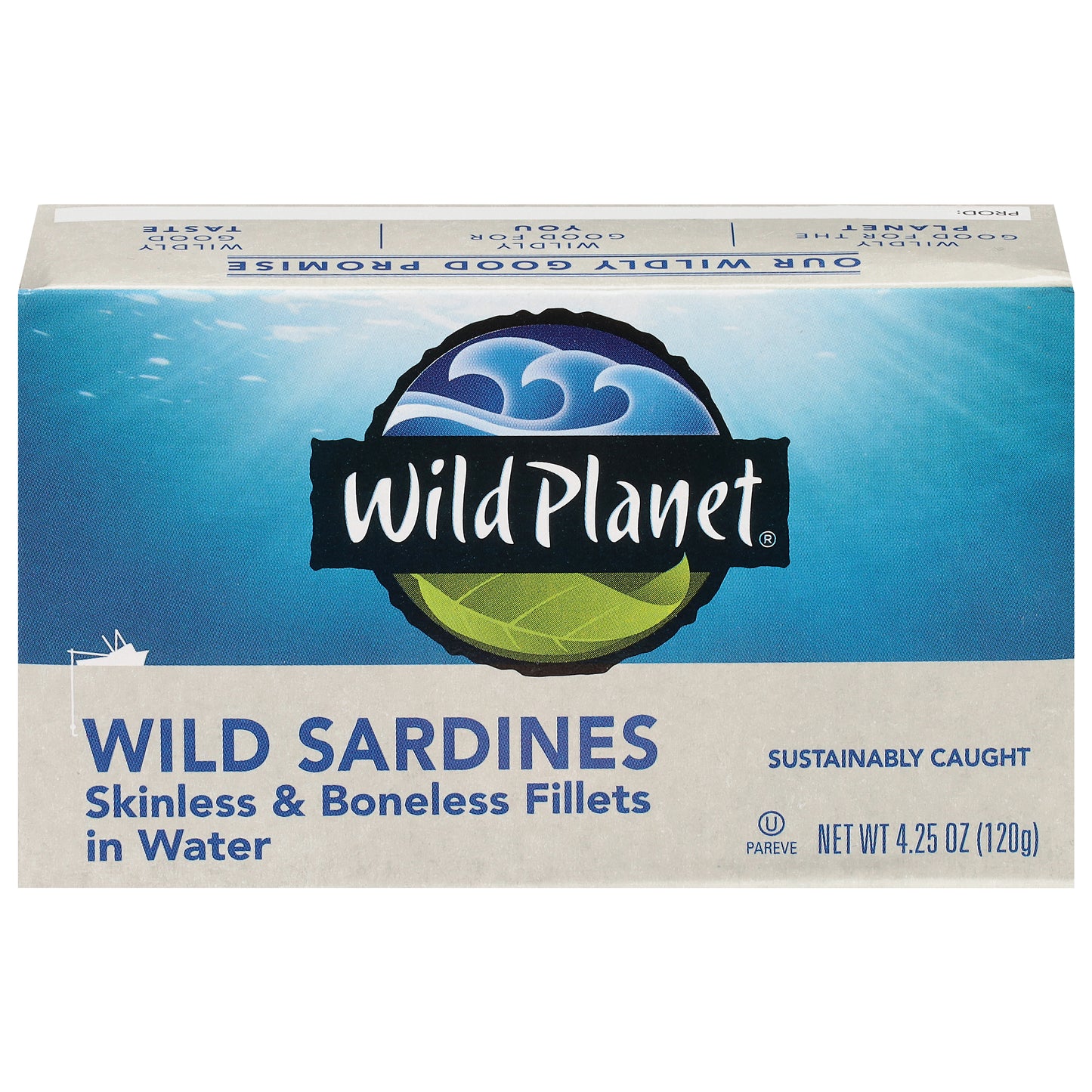 Wild Planet Fillets Skin & Boneless Wild Sardines in Water 4.25 oz