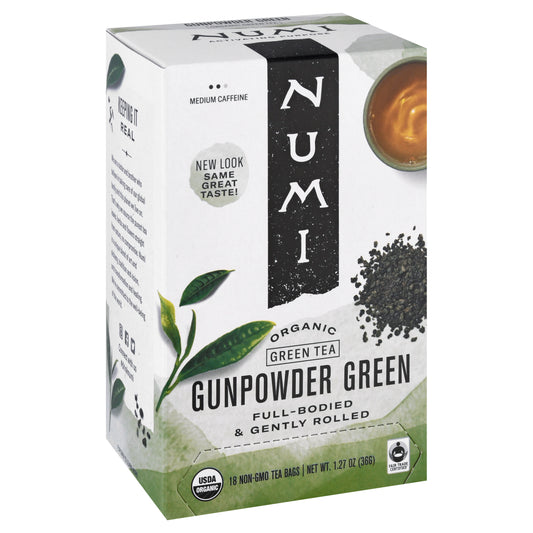 Numi Organic Gunpowder Green Tea Bags 18 ea