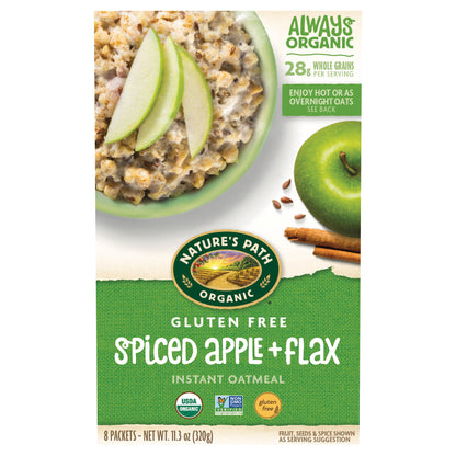 Nature's Path Organic Apple Cinnamon Gluten Free Oatmeal 11oz Box