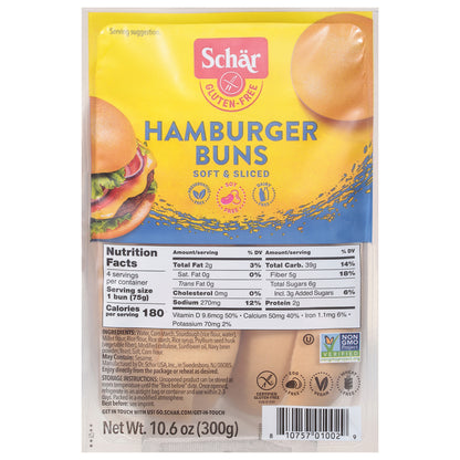 Schar Gluten-Free Hamburger Buns 10.6 oz
