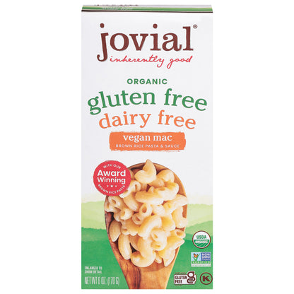 Jovial Organic Gluten Free Dairy Free Vegan Mac 6 oz